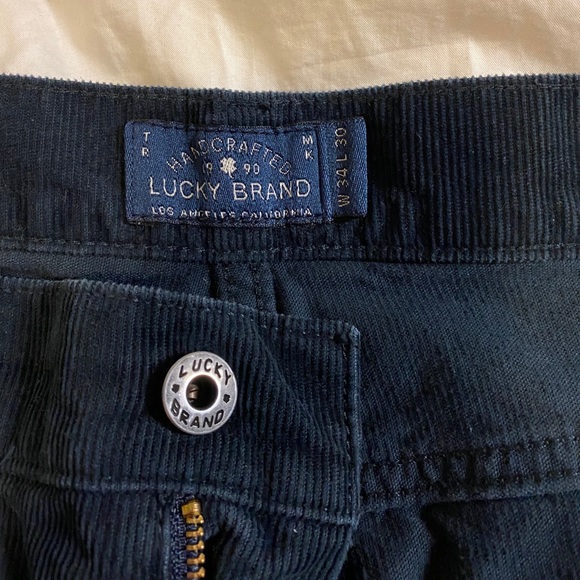 Lucky Brand 363 Vtg Straight Blue Cord Pants sz 34 - Picture 6 of 8